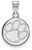 Image of 10K White Gold Clemson University Small Disc Pendant by LogoArt
