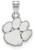 Image of 10K White Gold Clemson University Small Pendant by LogoArt