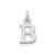 Image of 10K White Gold Cutout Letter B Initial Charm