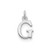 Image of 10K White Gold Cutout Letter G Initial Charm