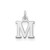 Image of 10K White Gold Cutout Letter M Initial Charm