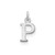 Image of 10K White Gold Cutout Letter P Initial Charm
