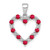 Image of 10k White Gold Diamond and .35ctw Ruby Heart Pendant