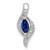 Image of 10K White Gold Diamond and Marquise .29ctw Sapphire Pendant