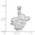 Image of 10K White Gold Eastern Kentucky University Medium Pendant by LogoArt