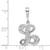 Image of 10K White Gold Filigree Initial L Pendant