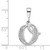 Image of 10K White Gold Filigree Initial O Pendant