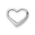 Image of 10k White Gold Floating Heart Pendant