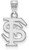 Image of 10K White Gold Florida State University Small Pendant by LogoArt (1W002FSU)