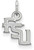 Image of 10K White Gold Florida State University X-Small Pendant by LogoArt (1W058FSU)