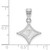 Image of 10K White Gold Furman University Medium Pendant by LogoArt (1W003FUU)