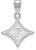 Image of 10K White Gold Furman University Medium Pendant by LogoArt (1W003FUU)