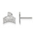10K White Gold Furman University X-Small Post Earrings by LogoArt (1W020FUU)