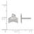 10K White Gold Furman University X-Small Post Earrings by LogoArt (1W020FUU)