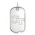10K White Gold Georgia Institute of Technology Small Dog Tag by LogoArt