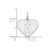 Image of 10K White Gold Heart Letter H Initial Charm