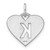 Image of 10K White Gold Heart Letter K Initial Charm