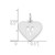 Image of 10K White Gold Heart Letter M Initial Charm