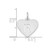 Image of 10K White Gold Heart Letter R Initial Charm