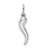Image of 10K White Gold Hollow Italian Horn Pendant 10K6387