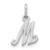 Image of 10K White Gold Initial M Charm