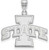 Image of 10K White Gold Iowa State University Large Pendant by LogoArt (1W004IAS)