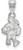 Image of 10K White Gold Iowa State University Medium Pendant by LogoArt (1W017IAS)