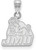 Image of 10K White Gold James Madison University Small Pendant by LogoArt (1W002JMU)