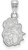 Image of 10K White Gold James Madison University Small Pendant by LogoArt (1W008JMU)