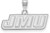 Image of 10K White Gold James Madison University Small Pendant by LogoArt (1W013JMU)