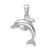 Image of 10K White Gold Jumping Dolphin Pendant