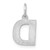 Image of 10K White Gold Letter D Initial Charm 10XNA1337W/D