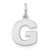 Image of 10K White Gold Letter G Initial Charm 10XNA1337W/G