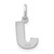 Image of 10K White Gold Letter J Initial Charm 10XNA1337W/J