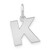 Image of 10K White Gold Letter K Initial Charm 10XNA1337W/K