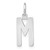 Image of 10K White Gold Letter M Initial Charm 10XNA1336W/M