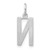 Image of 10K White Gold Letter N Initial Charm 10XNA1336W/N