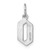 Image of 10K White Gold Letter O Initial Charm 10XNA1335W/O