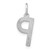 Image of 10K White Gold Letter P Initial Charm 10XNA1336W/P