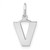 Image of 10K White Gold Letter V Initial Charm 10XNA1337W/V