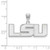 Image of 10K White Gold Louisiana State University Medium Pendant by LogoArt (1W003LSU)