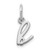 Image of 10K White Gold Lower case Letter B Initial Charm 10XNA1306W/B