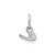 Image of 10K White Gold Lower case Letter C Initial Charm 10XNA1306W/C