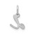 Image of 10K White Gold Lower case Letter D Initial Charm 10XNA1306W/D