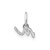 Image of 10K White Gold Lower case Letter M Initial Charm 10XNA1306W/M