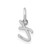 Image of 10K White Gold Lower case Letter T Initial Charm 10XNA1306W/T