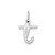 Image of 10K White Gold Lower case Letter T Initial Charm 10XNA1307W/T
