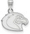 Image of 10K White Gold Marquette University Small Pendant by LogoArt (1W026MAR)