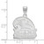 Image of 10K White Gold Miami University Large Pendant by LogoArt (1W022MU)