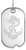 Image of 10K White Gold Navy Small Dog Tag by LogoArt (1W031USN)